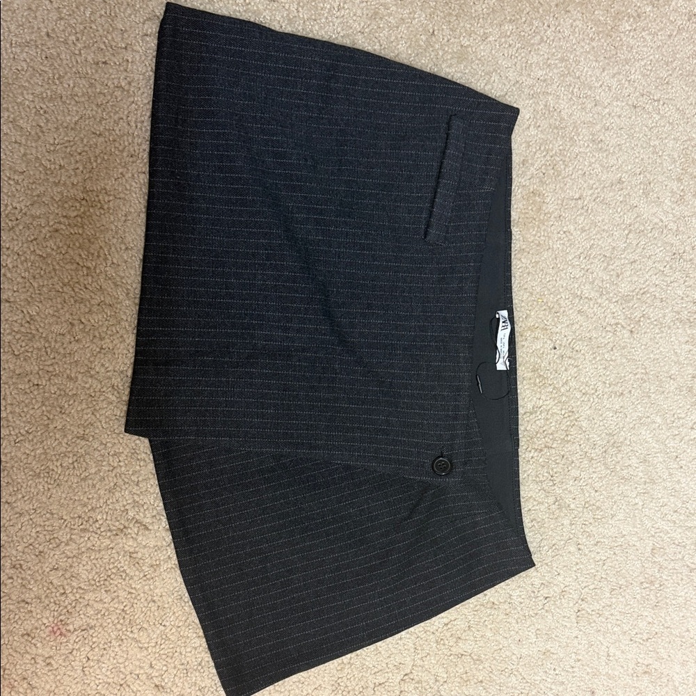 Zara Charcoal Pinstripe Skirt
